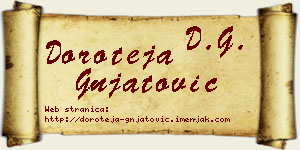 Doroteja Gnjatović vizit kartica